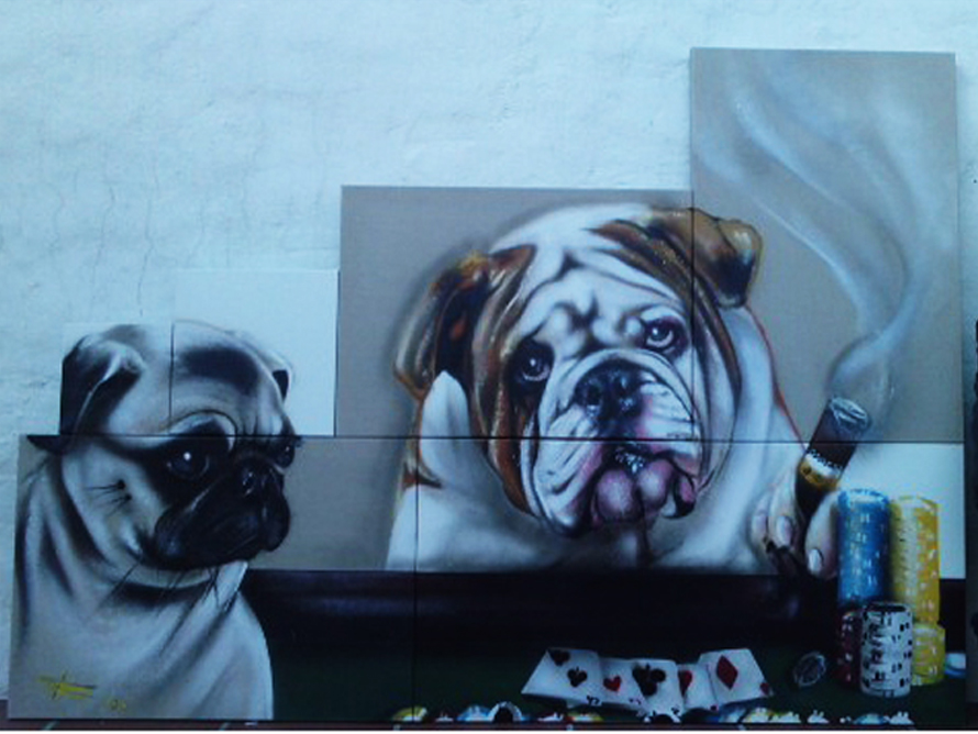 Perros jugando al poker